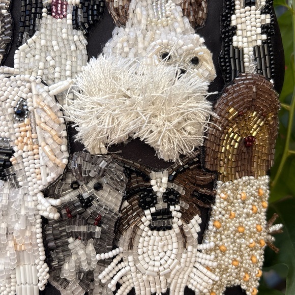 Anthropologie Susan Alexandra BARKIN Beaded Bag small NWT black satin lady bag - Picture 14 of 14